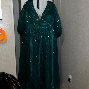 Green starry Amazon Dress